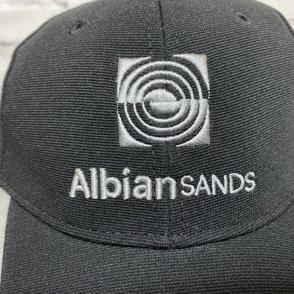 Oilfield Hat Cap Strap Back Black Gray Albian Sands Fort McMurray Alberta Oil - Picture 6 of 8